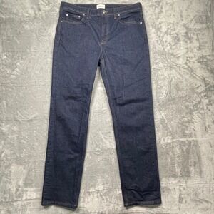 Everlane Straight Leg Jeans Mens 33x32 Dark Indigo Blue Organic Cotton Stretch
